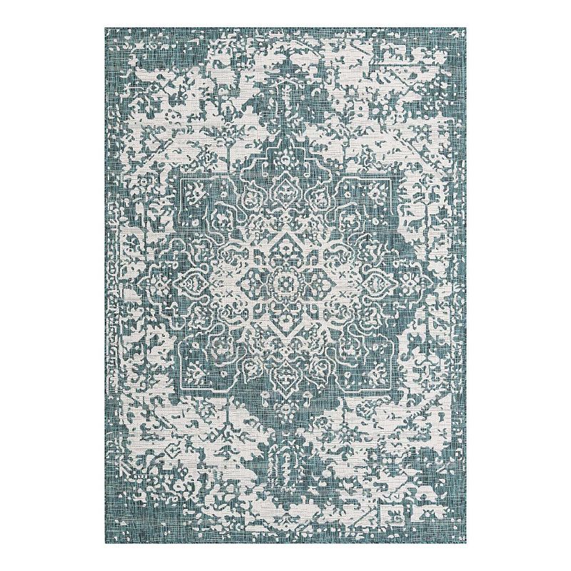 Jill Zarin Dubai Indoor Outdoor Rug, Blue, 8X10FT OVL
