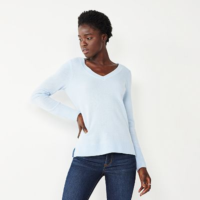 Women s Nine West V Neck Cashmere Sweater