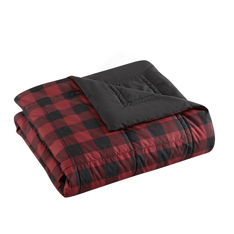 Eddie Bauer Mountain Plaid Blanket, Red, King