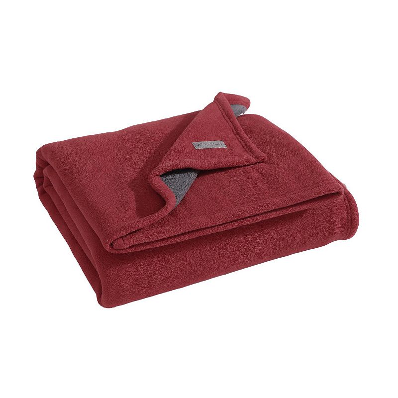 Eddie Bauer Reversible Solid Throw, Red