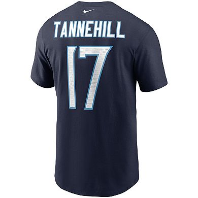 Men's Nike Ryan Tannehill Navy Tennessee Titans Name & Number T-Shirt