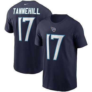 Men's Nike Ryan Tannehill Navy Tennessee Titans Name & Number T-Shirt