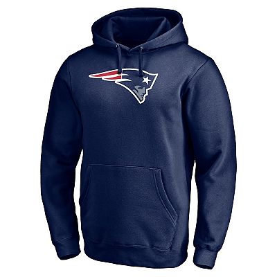 Men s Fanatics Branded Julian Edelman Navy New England Patriots Player Icon Name Number Pullover Hoodie