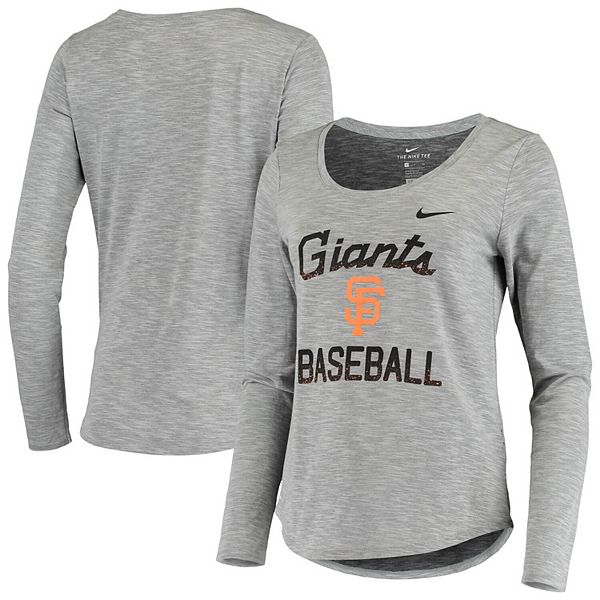 Men's San Francisco Giants Nike Gray Slub Stripe Performance T-Shirt