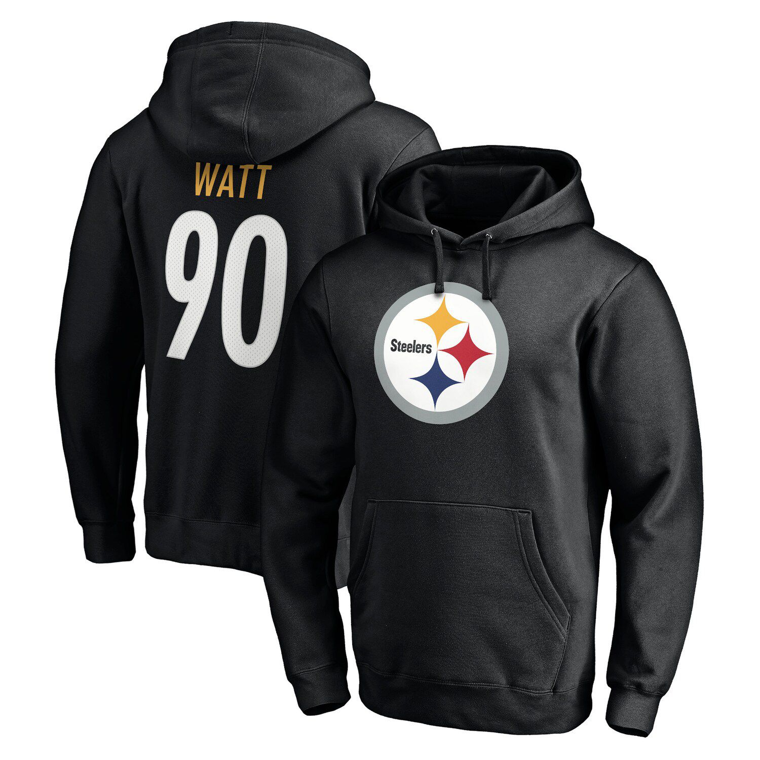 Youth Mitchell & Ness Troy Polamalu Black Pittsburgh Steelers Retired  Player Name & Number Pullover Hoodie 