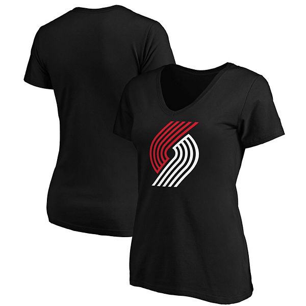 Women's Fanatics Branded Black Portland Trail Blazers Primary Logo Team ...