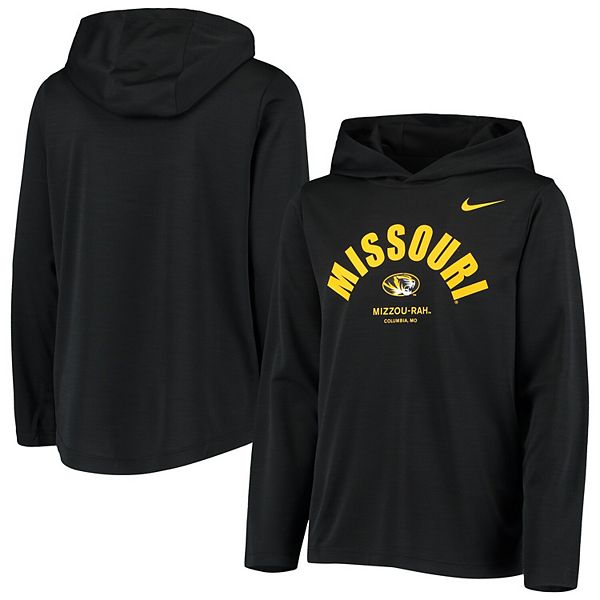 Nike Black Mizzou Tigers Logo Hoodie Sweatshirt Youth Boys Size