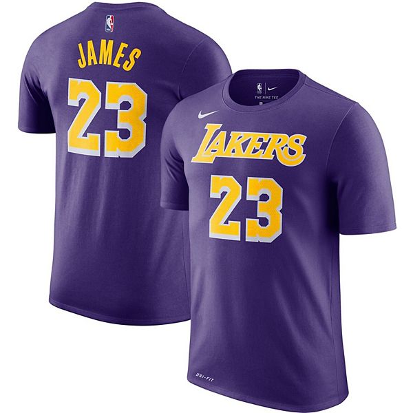 Nike Men's Los Angeles Lakers Block T-Shirt - Purple - L Each