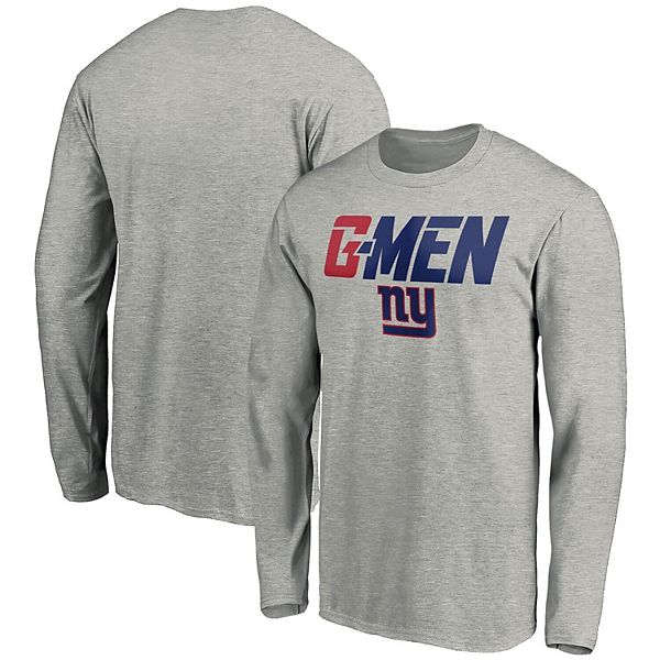 Men's Fanatics Branded Heathered Gray New York Giants Hometown Long Sleeve  T-Shirt