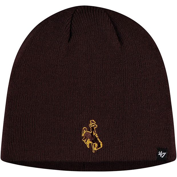 Wyoming Cowboys Pom Beanie - Light Brown