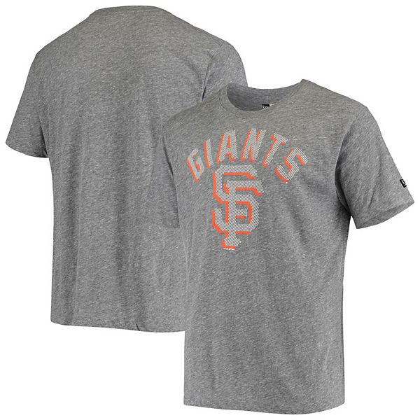 Men's New Era Heathered Gray San Francisco Giants Shadow Of A Doubt  Tri-Blend T-Shirt