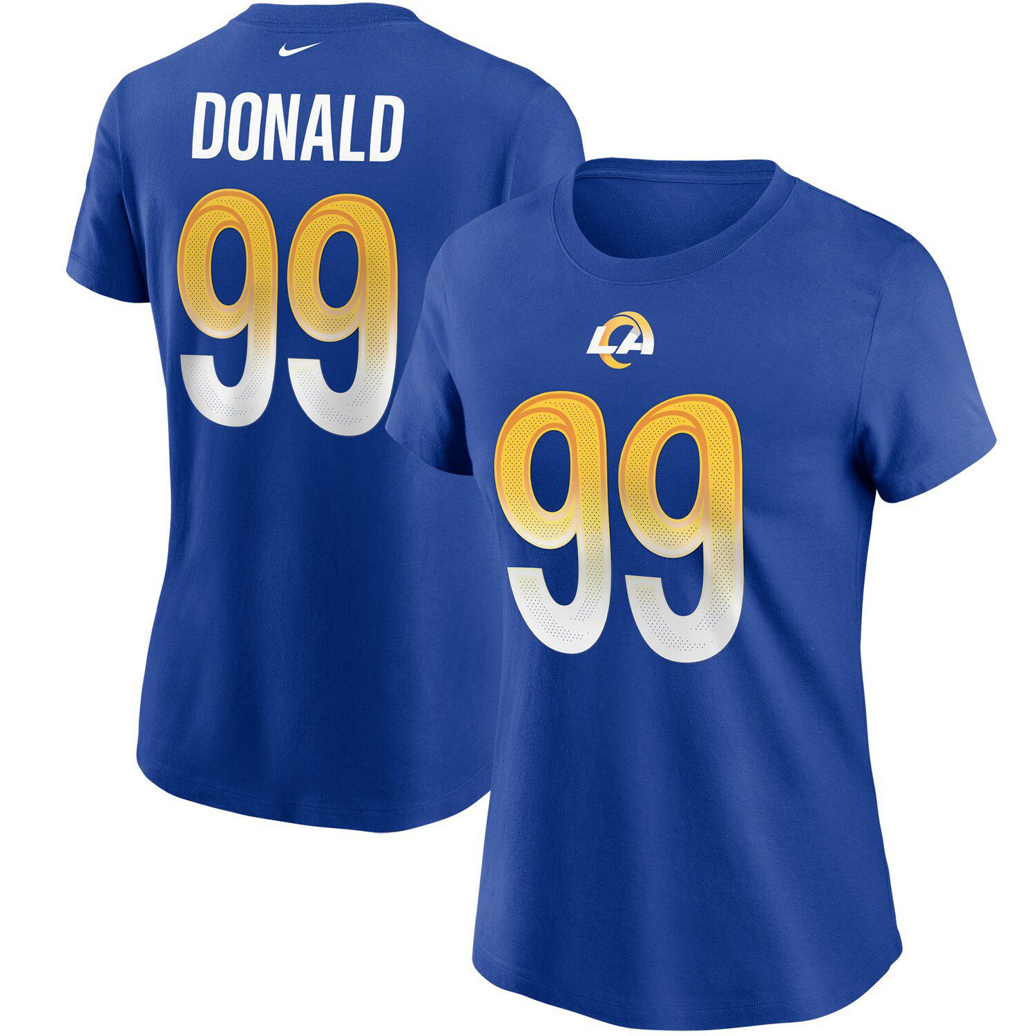 Aaron Donald Los Angeles Rams Majestic Threads Tri-Blend Player T-Shirt -  Royal