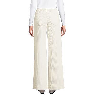 Petite Lands' End High-Rise Wide Leg Corduroy Pants