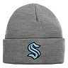 Youth Heathered Gray Seattle Kraken Logo Cuffed Knit Hat