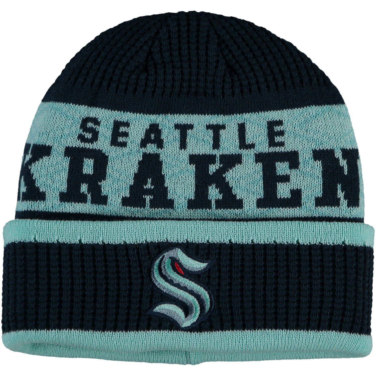 FOCO Seattle Kraken Team Logo Colorblock Santa Hat