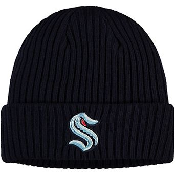 Men's Fanatics Branded Navy Seattle Kraken Core Primary Logo Cuffed Knit Hat
