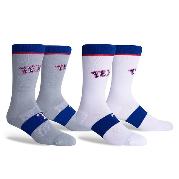 Texas Rangers Two-Pack Home & Away Uniform Crew Socks