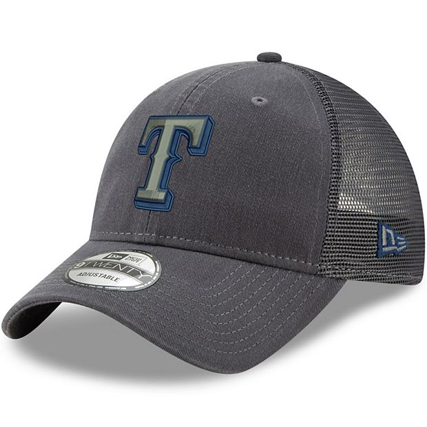 New Era Men's Gray Texas Rangers Adjustable Visor