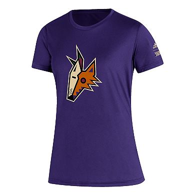 Women's adidas Purple Arizona Coyotes Reverse Retro Creator T-Shirt