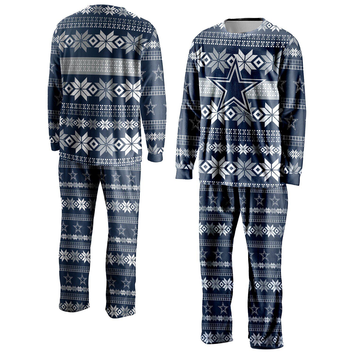 Dallas Cowboys Mens Busy Block Family Holiday Pajamas FOCO