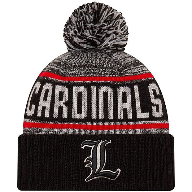 Men's New Era Charcoal Louisville Cardinals Snowburst Cuffed Knit Hat with  Pom