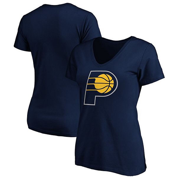 Women's Fanatics Branded Navy Indiana Pacers Primary Logo Team V-Neck T ...