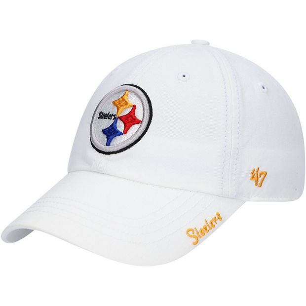 Women's '47 White Pittsburgh Steelers Miata Clean Up Logo