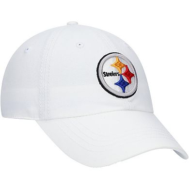Women's '47 White Pittsburgh Steelers Miata Clean Up Logo Adjustable Hat