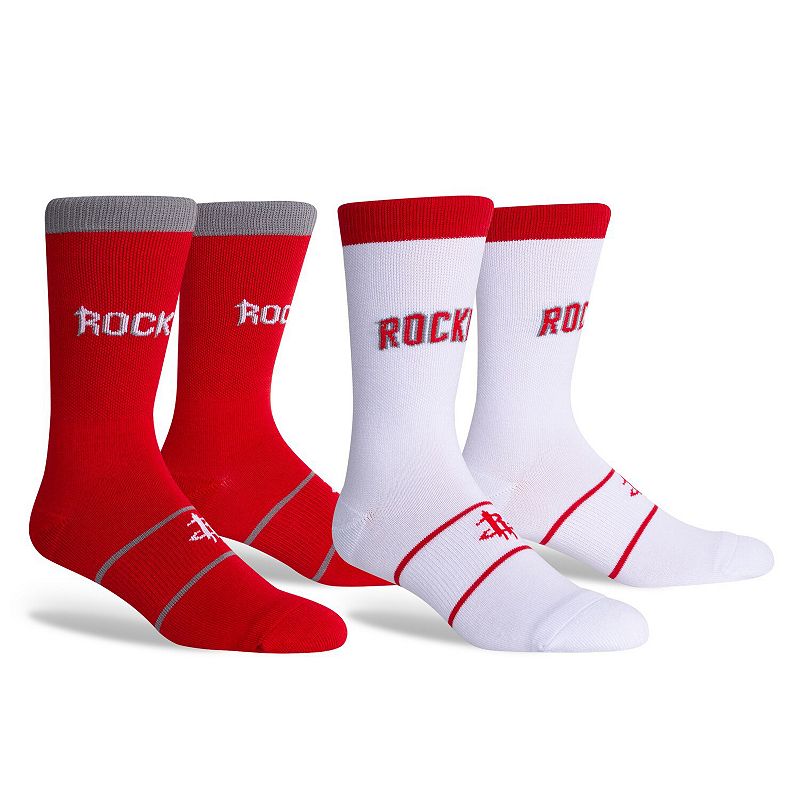 Youth Houston Rockets 2-Pack Uniform Home & Away Crew Socks, Kids Unisex, S