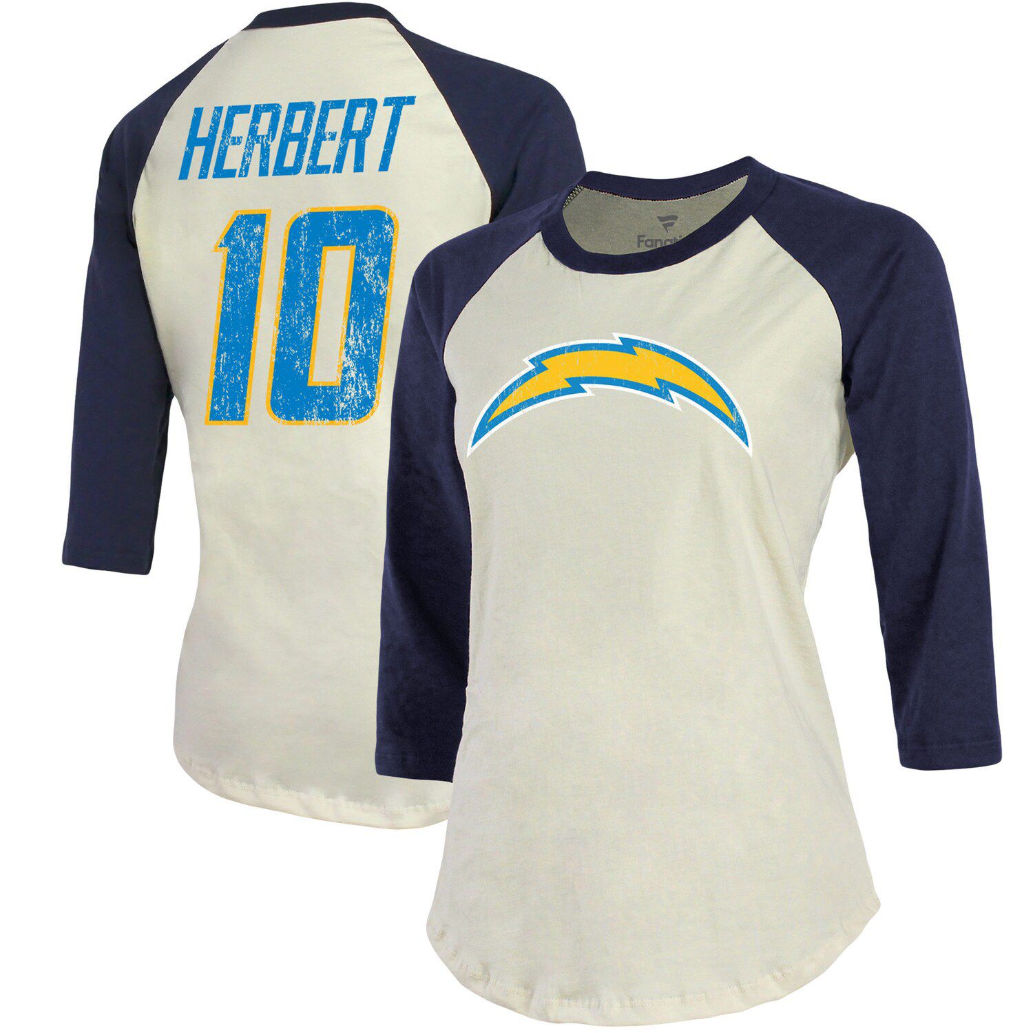 Outerstuff Youth Boys Justin Herbert Powder Blue Los Angeles Chargers  Mainliner Player Name and Number Long Sleeve T-shirt