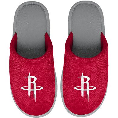 Youth FOCO Red Houston Rockets Big Logo Scuff Slippers