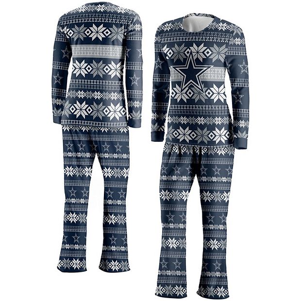 Women's FOCO Navy Dallas Cowboys Ugly Pajama Set