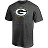 Men's Fanatics Branded Heathered Charcoal Green Bay Packers Primary Logo T-Shirt