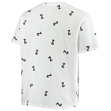 Men's Fanatics Branded Kawhi Leonard White LA Clippers Big & Tall Allover Name & Number T-Shirt