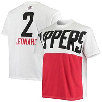 Men's Fanatics Branded Kawhi Leonard White LA Clippers Big & Tall Yoke T-Shirt