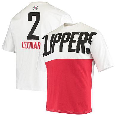 Men's Fanatics Branded Kawhi Leonard White LA Clippers Yoke T-Shirt