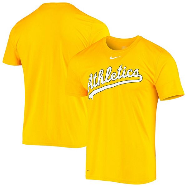 Nike Men's Oakland Athletics Yellow Icon Legend Performance T-Shirt