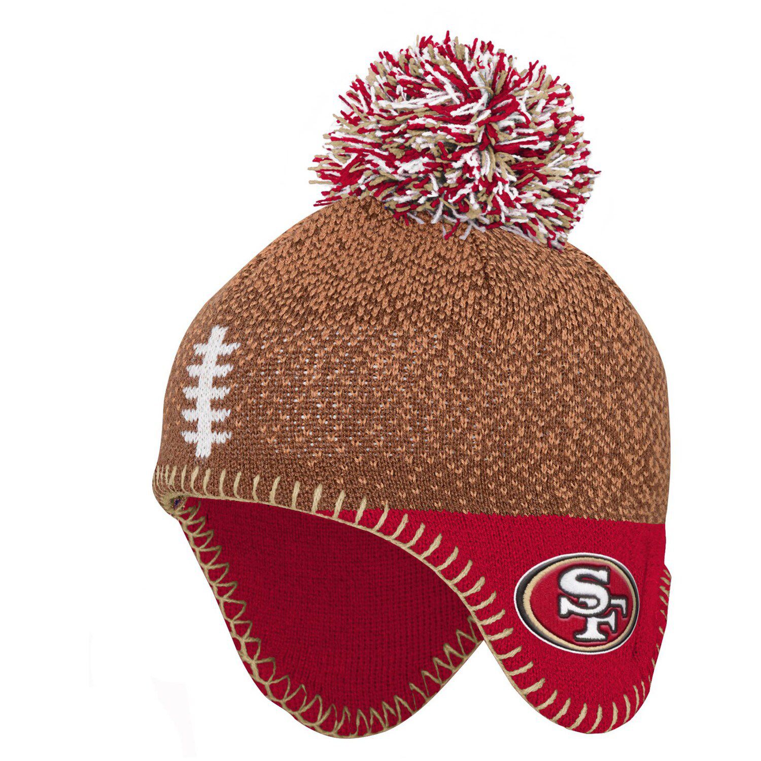 The 49ers NFL Beanie With Yarn Pom Pom