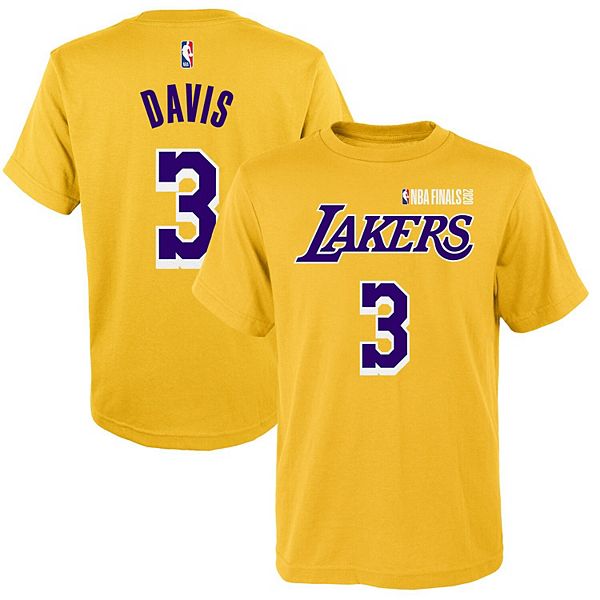 Youth Anthony Davis Gold Los Angeles Lakers 2020 NBA Finals Bound Name & Number T-Shirt Youth Anthony Davis Gold Los Angeles Lakers 2020 NBA Finals Bound Name & Number T-Shirt