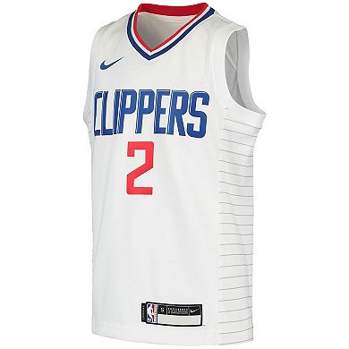 Youth Nike Kawhi Leonard White LA Clippers 2020/21 Swingman Jersey - Association Edition