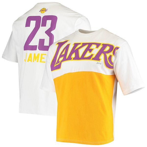 Men's Fanatics Branded LeBron James White Los Angeles Lakers Yoke