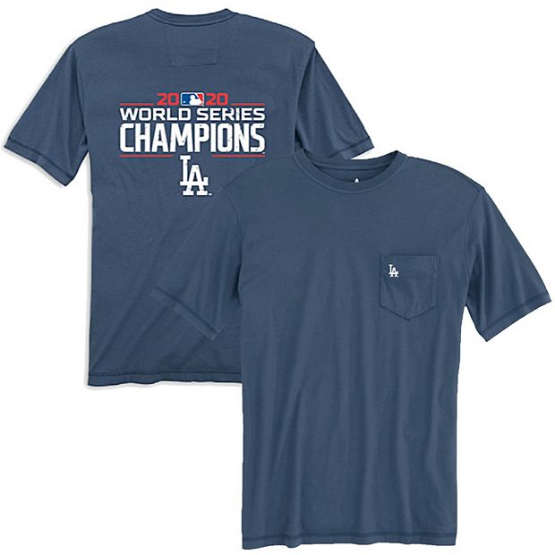 Men's johnnie-O Light Navy Los Angeles Dodgers 2020 World Series Champions  Tyler Pocket T-Shirt