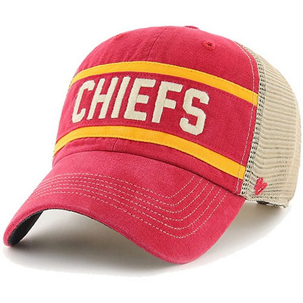 Men's Kansas City Chiefs '47 Red/Natural Crawford Trucker Clean Up Snapback  Hat