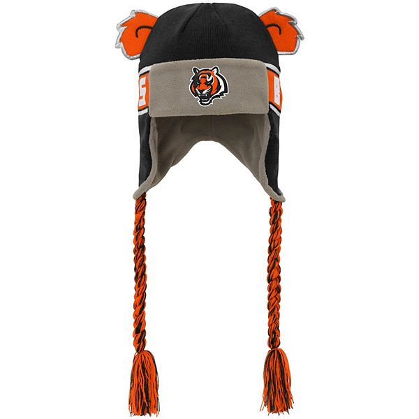 Preschool Black Cincinnati Bengals Mohawk Stripe Knit Hat