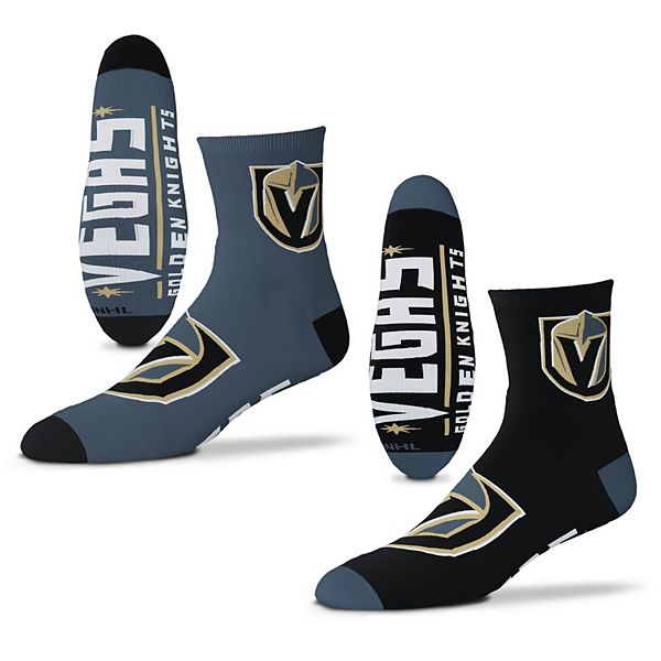 Men's For Bare Feet Las Vegas Raiders Quarter-Length Socks Two-Pack Set