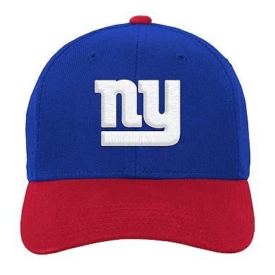 Youth Royal/Red New York Giants Two Tone Precurved Adjustable Hat