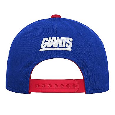 Youth Royal/Red New York Giants Two Tone Precurved Adjustable Hat
