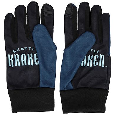 Men's FOCO Seattle Kraken Palm Logo Texting Gloves