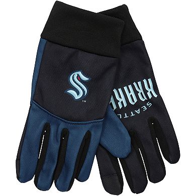 Men's FOCO Seattle Kraken Palm Logo Texting Gloves