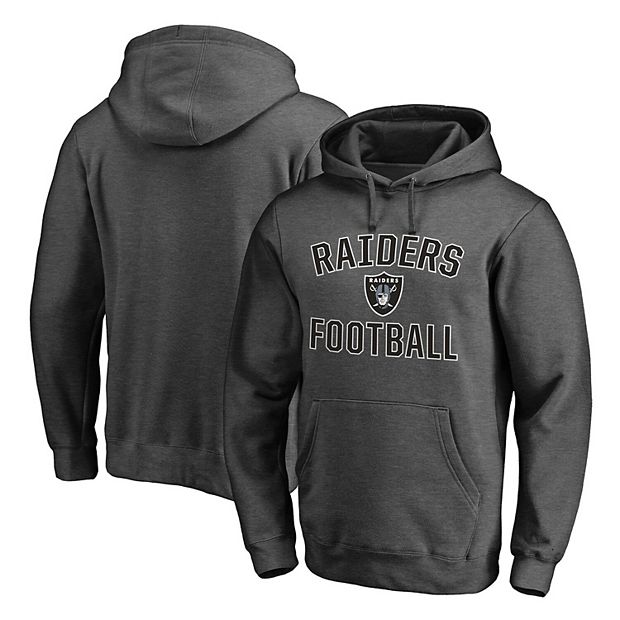 Men's Fanatics Branded Heathered Charcoal Las Vegas Raiders Victory Arch  Team Pullover Hoodie